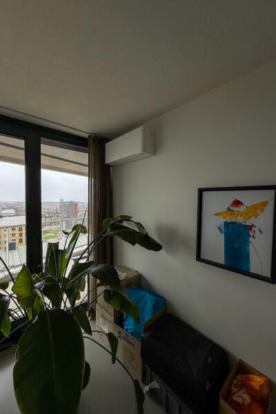Binnenunit decent in hoek geplaatst